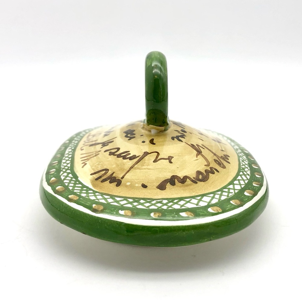 Italian Pottery Sugar Canister Zucchero With Lid Hand Painted Butterfly - Picture 9 of 13